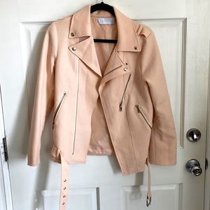 Designer Blush Moto Jacket